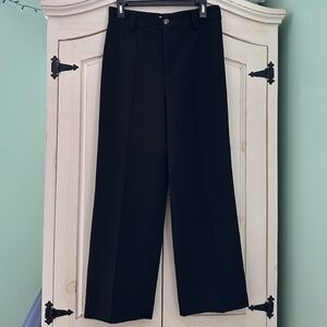 High waisted straight leg trousers